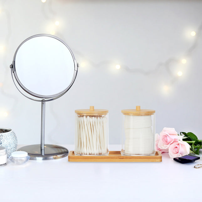 Badezimmer-Aufbewahrungsbehälter mit Bambusdeckel
