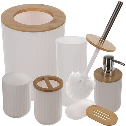 Ensemble d'accessoires de salle de bain - blanc Ruhhy 24635