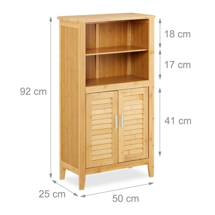 Badezimmerschrank LAMELL Bambus