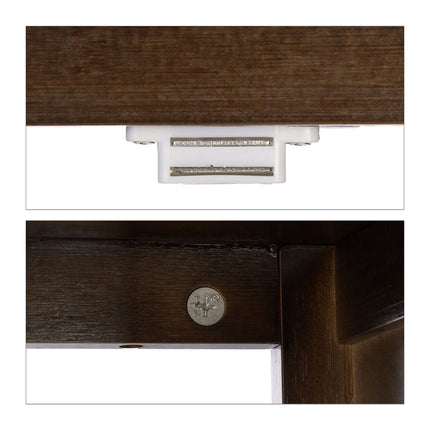 Meuble de salle de bain marron foncé LAMELL