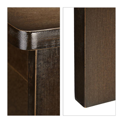 Meuble de salle de bain marron foncé LAMELL
