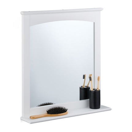 Miroir de salle de bain avec étagère en MDF