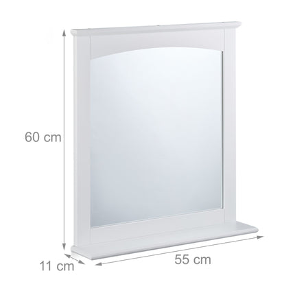 Miroir de salle de bain avec étagère en MDF