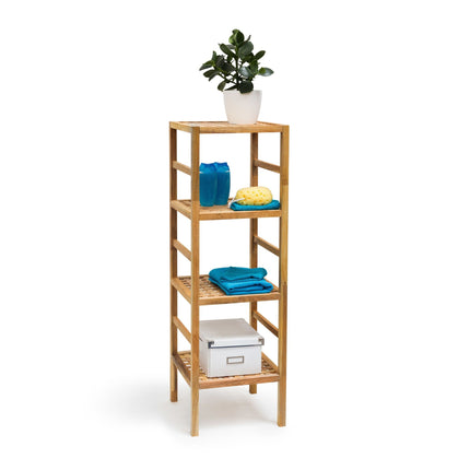 Étagère de salle de bain en bois de noyer