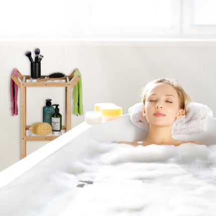 Étagère de salle de bain avec porte-serviettes