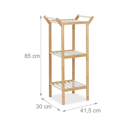 Étagère de salle de bain avec porte-serviettes