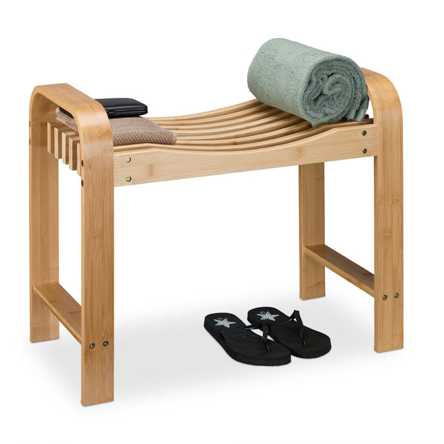 Tabouret de salle de bain avec poignée