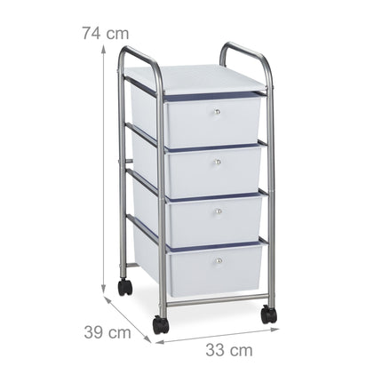 Chariot de salle de bain avec 4 tiroirs
