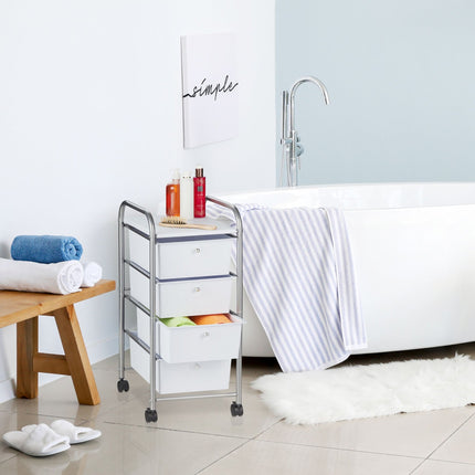 Chariot de salle de bain avec 4 tiroirs