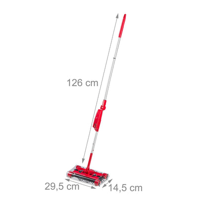 Balai balayeur multifonction à piles, rouge