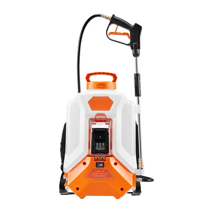 Battery Powered 16L Backpack Sprayer, 0–90 PSI, 8 Nozzles