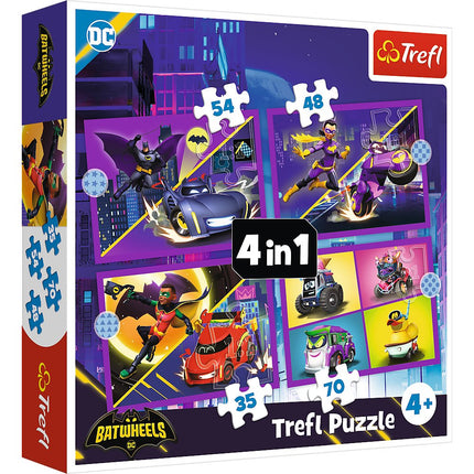 Ensemble de puzzles Batwheels, un jeu 4 en 1 amusant pour les enfants
