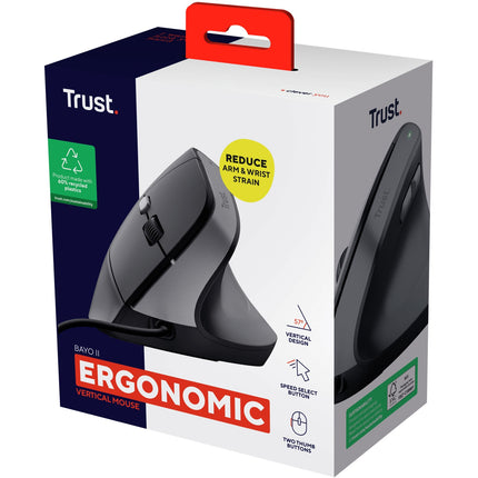 Bayo II Ergonomische Maus Schwarz