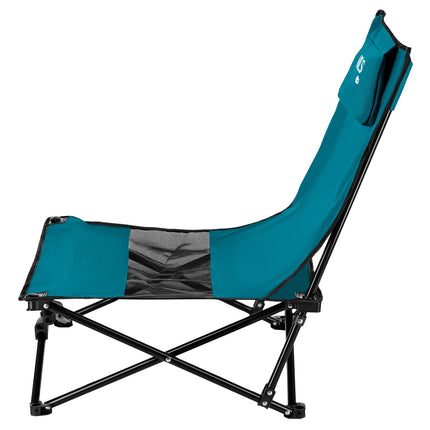 Strandstuhl, blau/schwarz, klappbar, tragbar