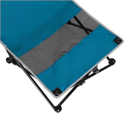 Chaise de plage pliable, bleu/gris, portable