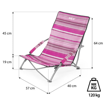 Strandstuhl, Pink, Faltbar, Leicht