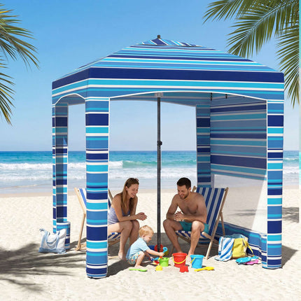 Strandzelt 185x185cm, höhenverstellbar, Seitenwand