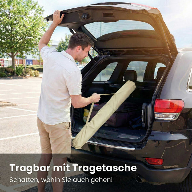 Strandschirm Ø150 cm, Neigungsverstellbar, Sandschnecke, Beige