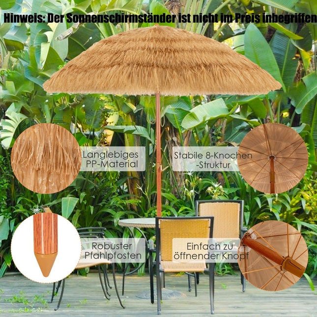 Sonnenschirm 175 cm, neigbar, weiß/beige