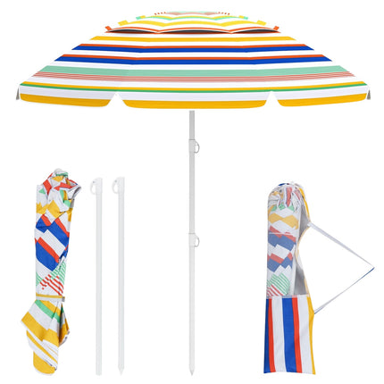 Sonnenschirm 179 cm mit Sandanker & Tragetasche