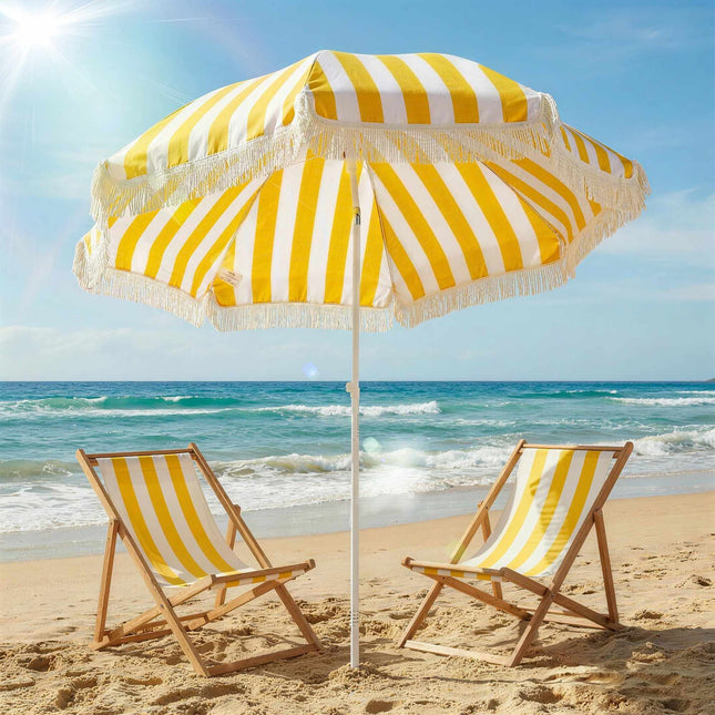 Sonnenschirm 180cm mit Kippfunktion, Sandanker, Tragetasche