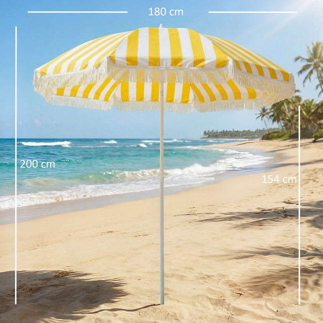 Sonnenschirm 180cm mit Kippfunktion, Sandanker, Tragetasche