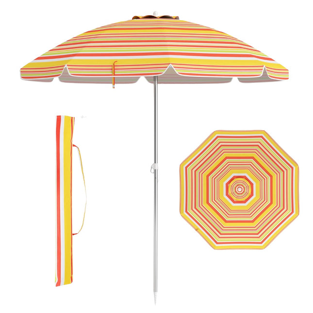 Sonnenschirm 198 cm, mit Knickgelenk, Sandschnecke, Tragetasche