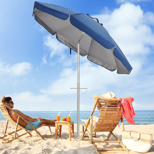 Sonnenschirm 198 cm, knickbar, mit Sandanker und Tragetasche