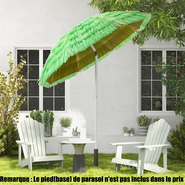 Sonnenschirm 200 cm, neigungsverstellbar, 8 Rippen, grün