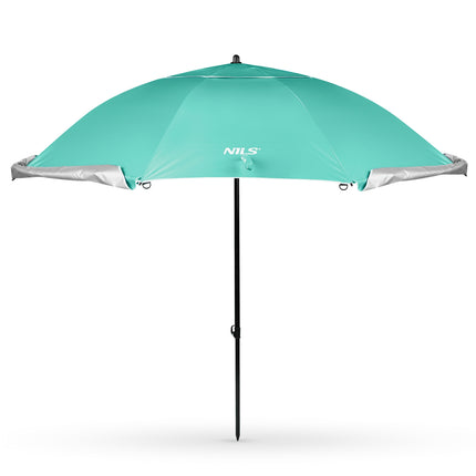 Parasol de plage pare-vent 2 en 1 XXL 240 cm Vert