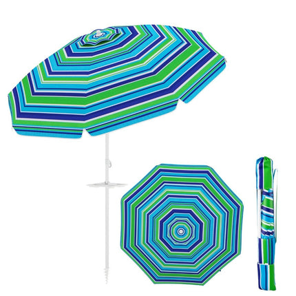Parasol de plage avec porte-gobelet, 200 cm, inclinable