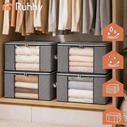 Organiseurs de rangement pour literie, 60 x 40 x 35 cm, lot de 4