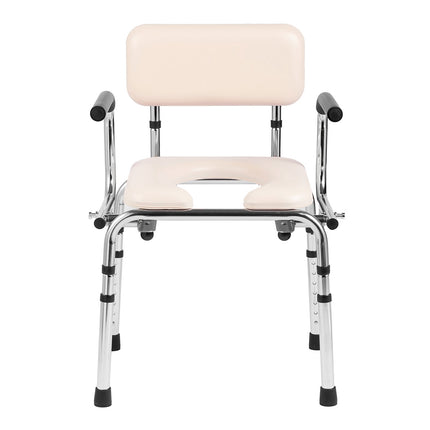 Bedside Commode Chair, Padded Seat, 350 lb Capacity