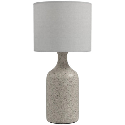 Lampe de chevet, pied en céramique, abat-jour en lin, 22 x 45 cm