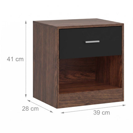Nachttisch mit Schublade, MDF, 41 x 39 x 28 cm
