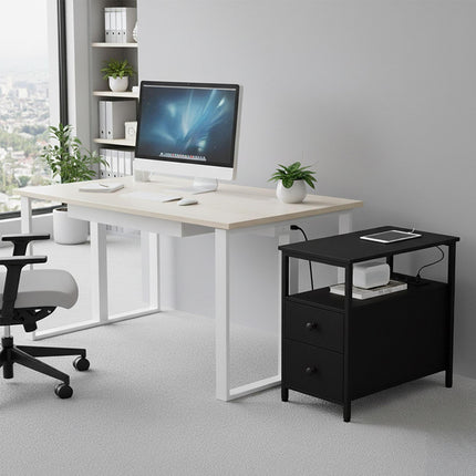 Table de chevet avec ports USB et prises électriques