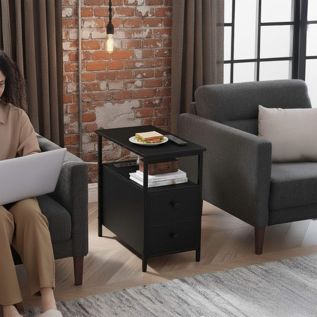 Table de chevet avec ports USB et prises électriques