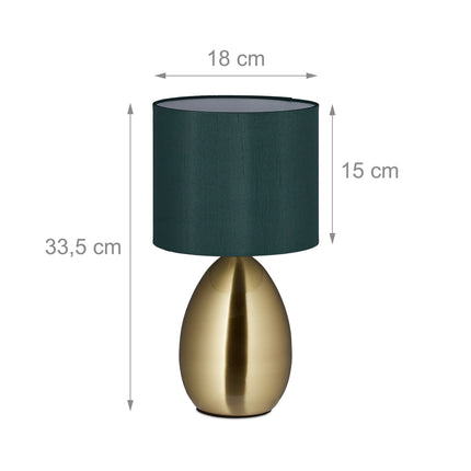 Lampe de chevet avec fonction tactile en laiton