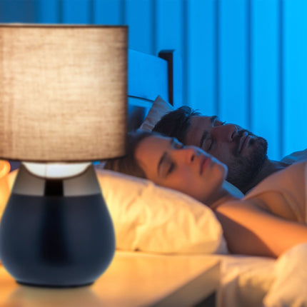 Lampe de chevet avec fonction tactile bleu foncé