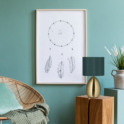Bedside lamp with touch function, gold