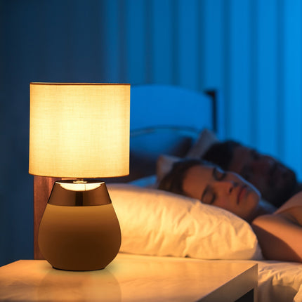 Nachttischleuchte mit Touchfunktion, oval