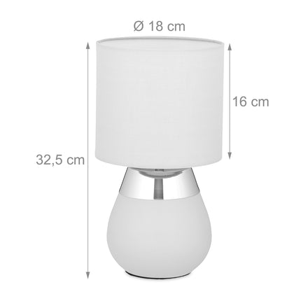 Nachttischleuchte mit Touchfunktion, oval