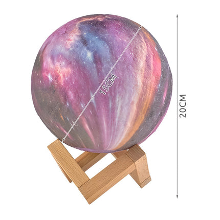 Bedside moon lamp 15cm, 16 colors