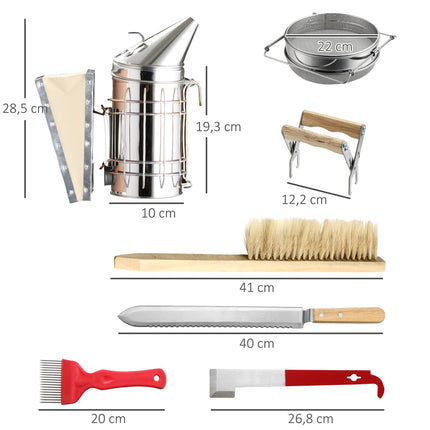 Imker-Starterset mit Smoker – 7-teiliges rostfreies Set