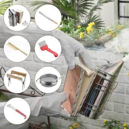Imker-Starterset mit Smoker – 7-teiliges rostfreies Set