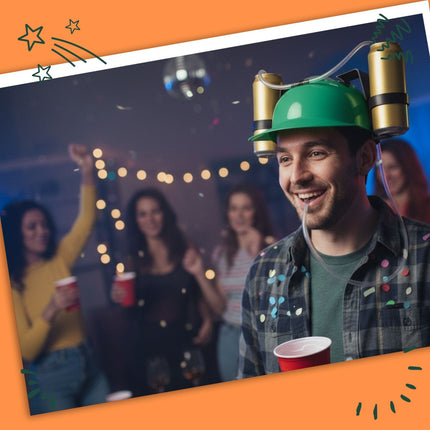 Chapeau pour boire de la bière - Accessoire de fête mains libres
