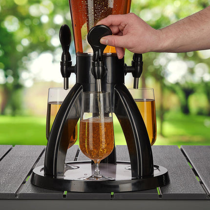 Bierzapfanlage, 4L, 3 Hähne, Tragbar für Partys