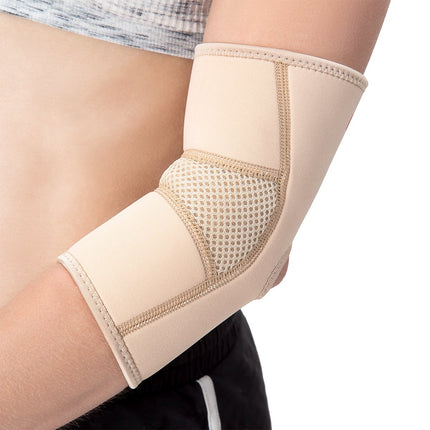 Ellbogenbandage aus beigem Neopren, Größe L