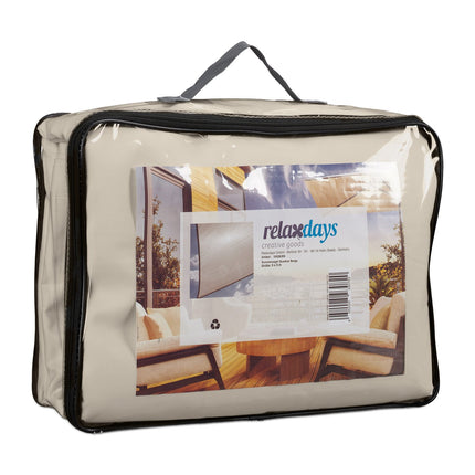 Voile d'ombrage beige anti-UV pour terrasse et balcon