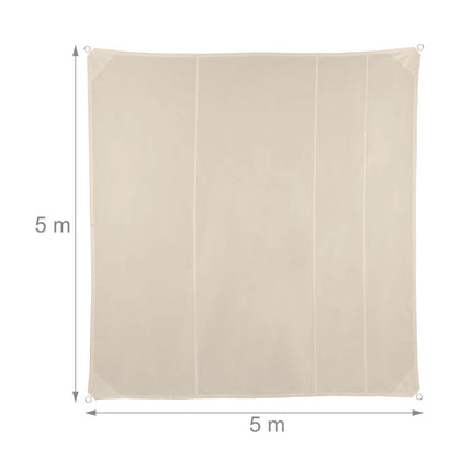 Voile d'ombrage beige anti-UV pour terrasse et balcon